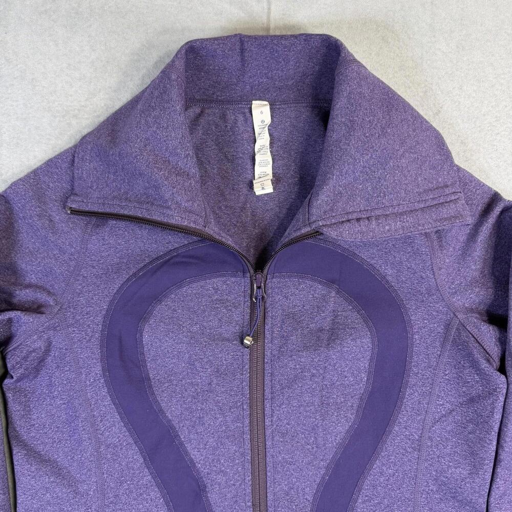 Lululemon In Stride Jacket Womens 6 Heather Purple Full Zip Stretch Gym Yoga - Picture 2 of 8